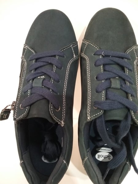 Scholl North Sneaker with zip and removable footbed - Navy Nubuck Euro size 38 Carousel 5