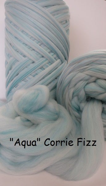 200gms "Aqua" Corrie Fizz - Wool/Llama/Rayon Carousel 1