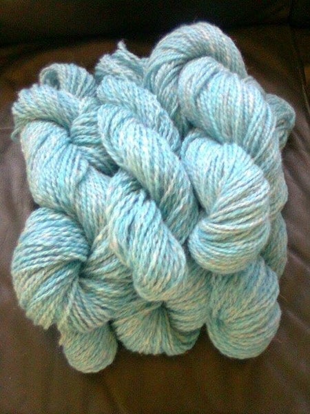 200gms "Aqua" Corrie Fizz - Wool/Llama/Rayon Carousel 2