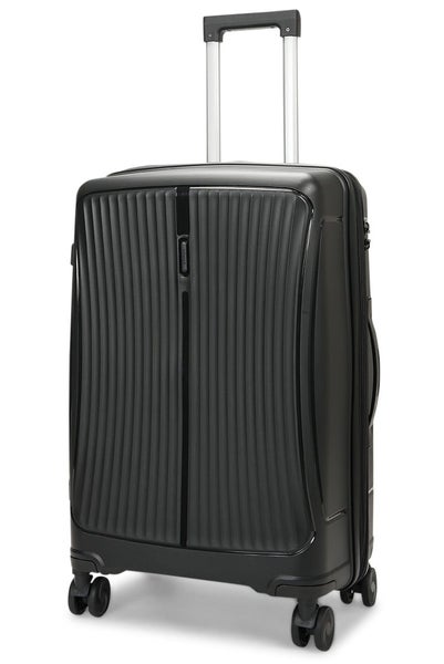 Caselite Quest 65cm Hardside Checked Suitcase Black Carousel 1