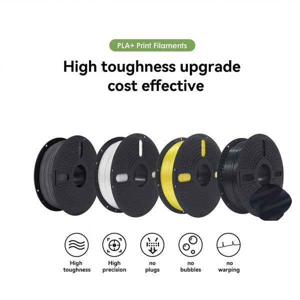 PLA+ Filament 1.75mm 1KG for 3D Printer - Black Carousel 9