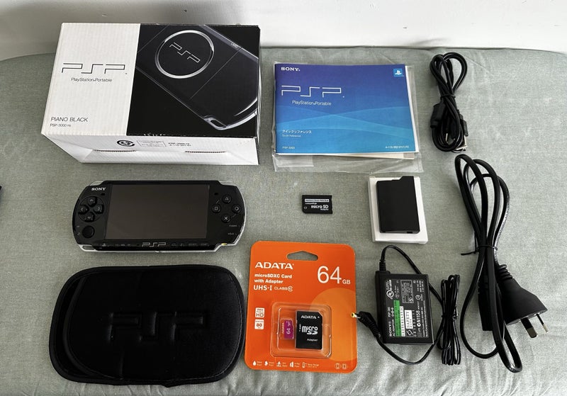 PSP 3000 – Piano Black | 64GB | Fully Set Up | Boxed Carousel 1