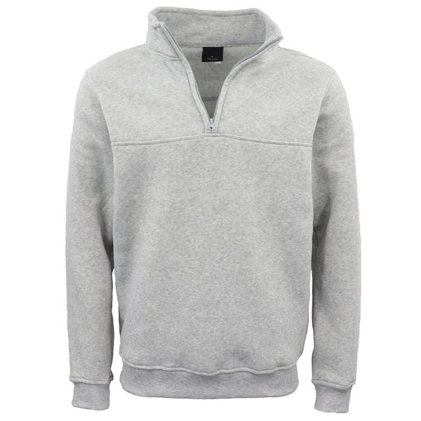 New Men's Unisex Adult Half-Zip Fleece Jumper Pullover Stand Collar Jacket Sh... Carousel 1