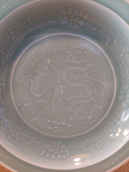 Large Chinese Porcelain Dragon Charger Yongzheng Mark Carousel 2
