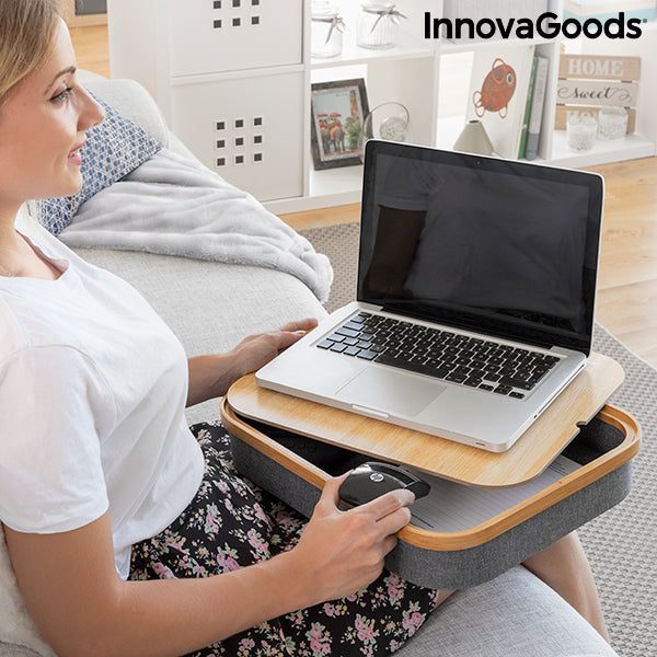 Portable Laptop Desk with Storage Tray Larage InnovaGoods Carousel 1