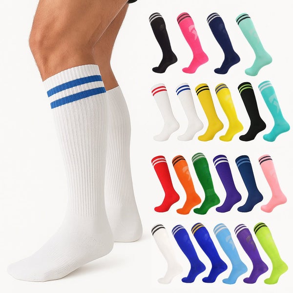 Hot Pink Sports Knee High Socks - Womens & Mens Breathable Athletic Socks for... Carousel 2