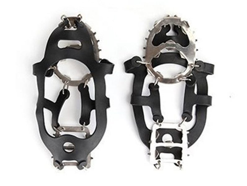 2PCS Shoe Spikes 18 Teeth Ice Snow Climbing Crampon Outdoor Skid Resistance Shoe Carousel 1
