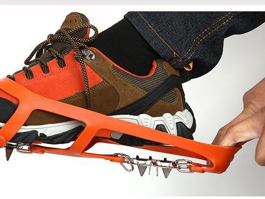 2PCS Shoe Spikes 18 Teeth Ice Snow Climbing Crampon Outdoor Skid Resistance Shoe Carousel 4