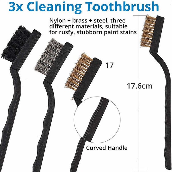 18Pcs Car Cleaning Set with Towel Glove Brushes Drill Brush Car Inner and Outer Carousel 5