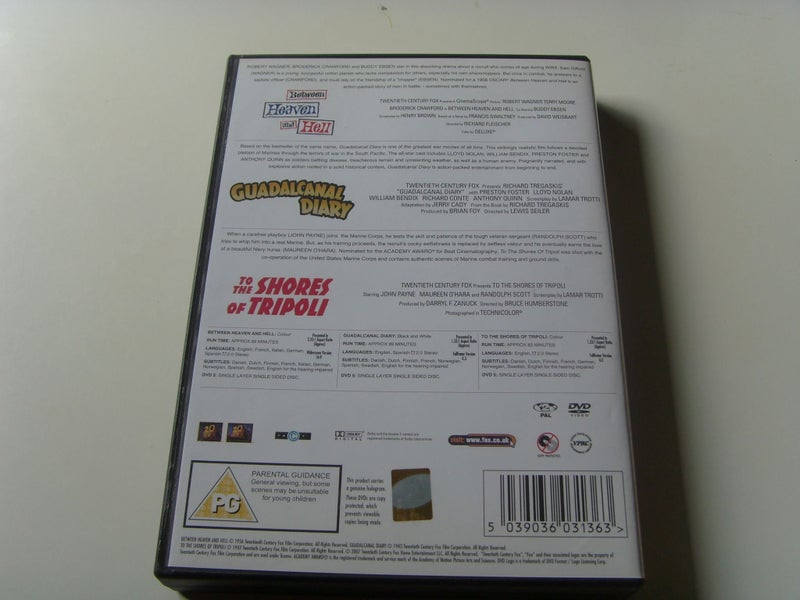 3 Great War Films Between Heaven and Hell - Guadalcanal Diary + Carousel 2