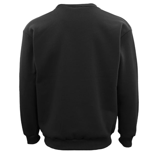 New Adult Unisex Plain Pullover Fleece Jumper Mens Long Sleeve Crew Neck Swea... Carousel 2