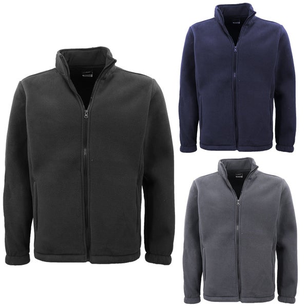 Mens Thick Zip Up Jumper w Sherpa Fur Lined Sweatshirt Winter Unisex Jacket C... Carousel 2