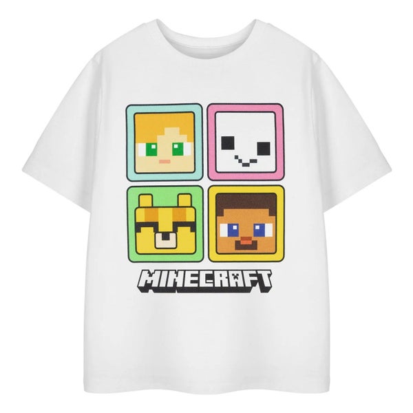 Minecraft Girls Squares Short-Sleeved T-Shirt Carousel 1
