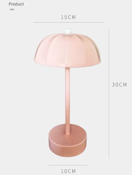 Elosung White Chic Mushroom Led Table Lamp Rechargeable Cordless Touch Control 3 Carousel 2