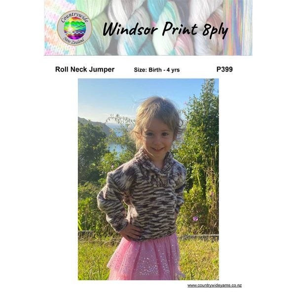 Countrywide Yarns Windsor Print DK Roll Neck Jumper Pattern ***NEW*** Carousel 1