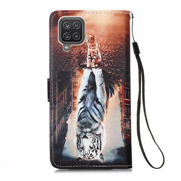 Samsung Galaxy A12 Designer PU Case Cat&Tiger Carousel 2