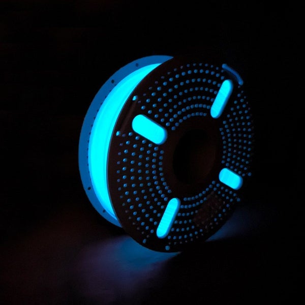 PLA Glow in the Dark Filament 1.75mm 1KG for 3D Printer - Glow Blue Carousel 1
