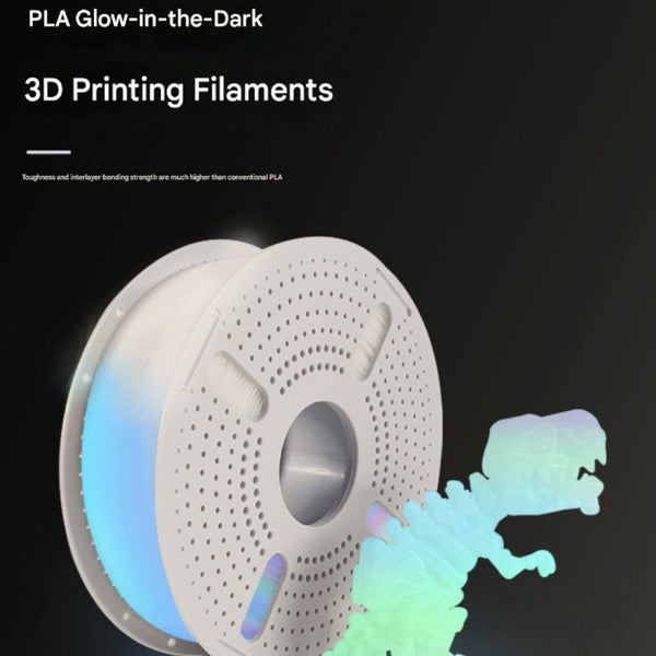 PLA Glow in the Dark Filament 1.75mm 1KG for 3D Printer - Glow Blue Carousel 2