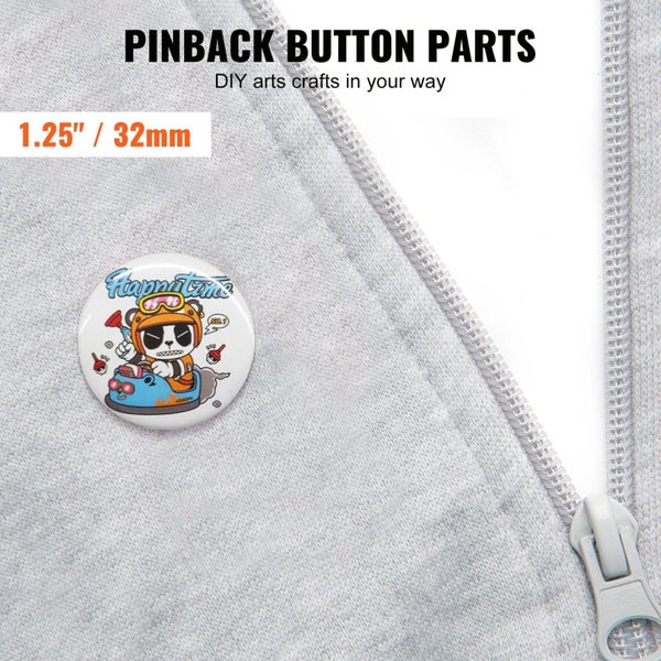 1.25" 32Mm Button Badge Parts Supplies For Button Maker Machine 500 Sets Carousel 2