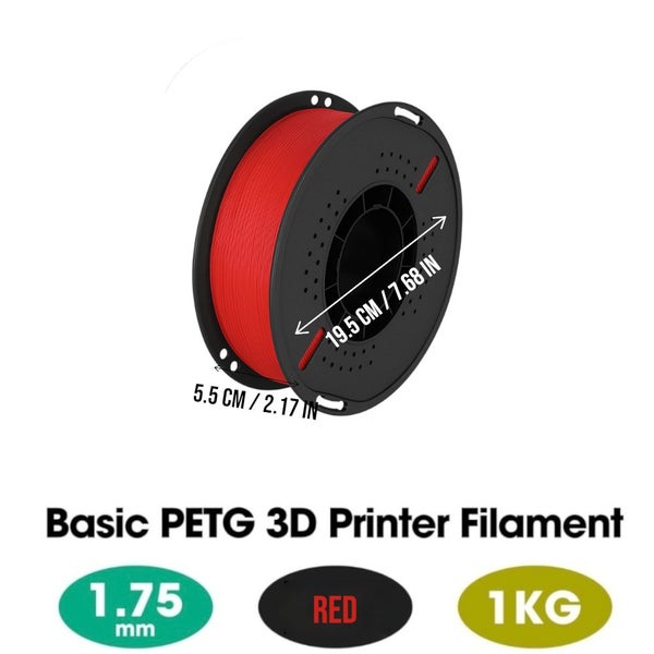 PETG 3D Printer Filament 1.75mm 1KG - Red Carousel 1