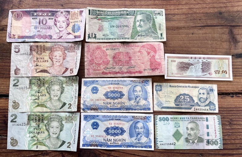 Assorted Foreign Bank Notes Carousel 1