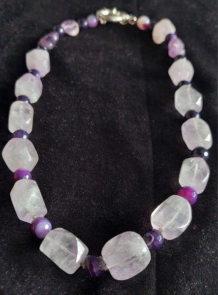Eyecatching chunky genuine Amethyst sterling silver Necklace Carousel 2