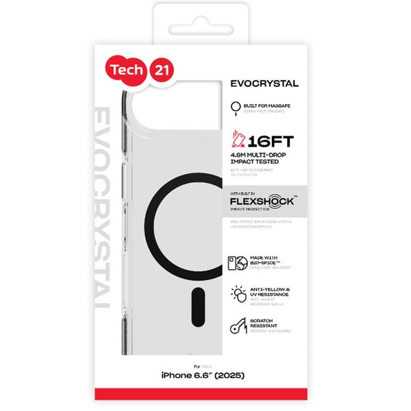 Tech21 EvoCrystal MagSafe Case for iPhone Air - Clear/Black Carousel 3