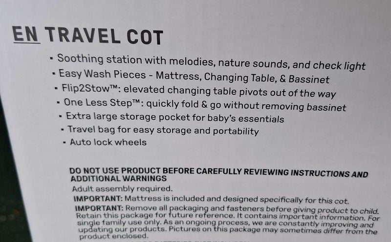 “Ingenuity” Smart & Simple Travel Cot Carousel 2