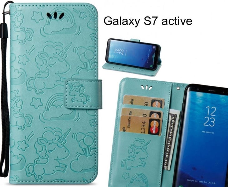 Galaxy S7 active Case Wallet Leather Unicorn Case Carousel 1