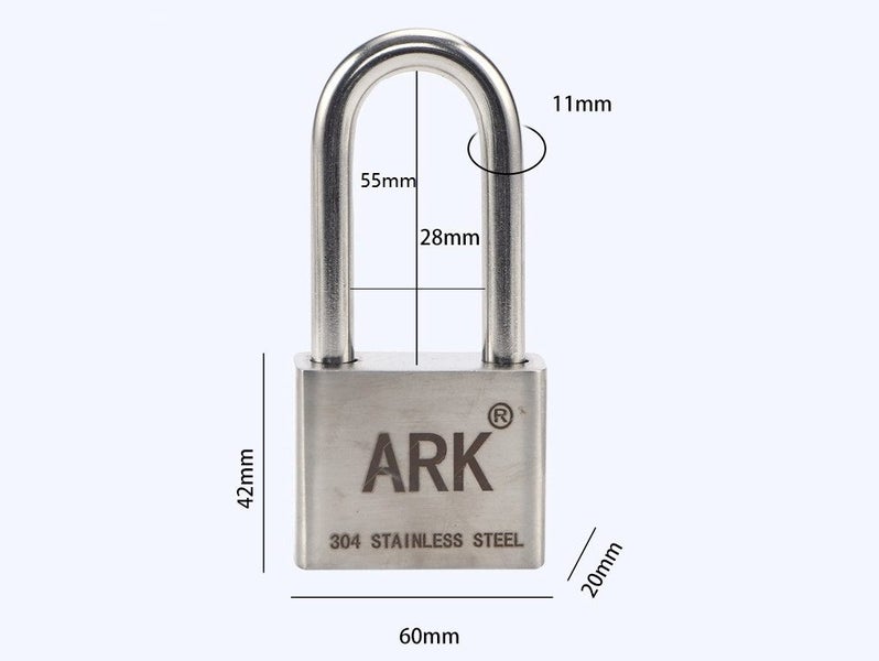 60mm Stainless Steel Padlock, Multi-function Anti Theft Steel Lock Carousel 3
