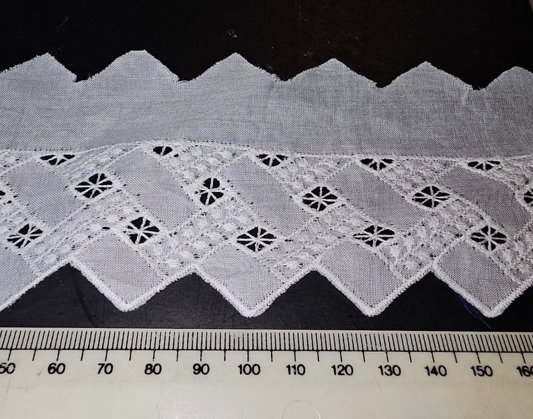 80cm beautiful embroidered white cotton trim Carousel 3