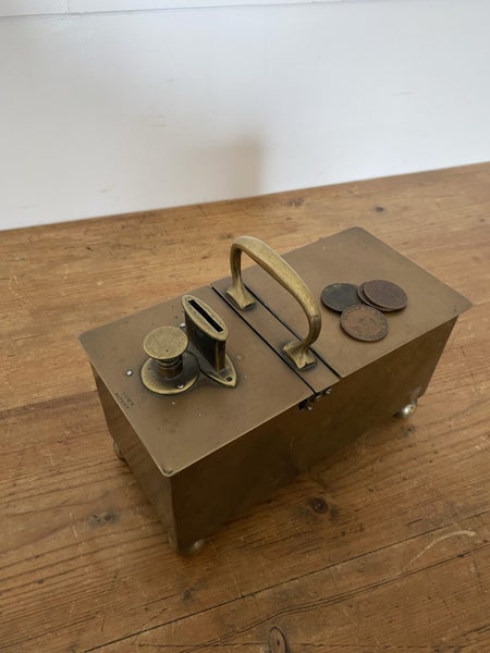 18th Century Penny slot mechanical brass tobacco honesty box. Carousel 2