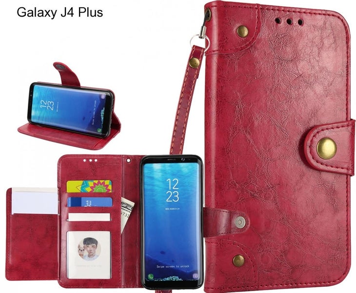 Galaxy J4 Plus case executive multi card wallet leather case Carousel 1