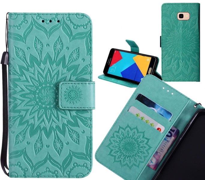 Galaxy J4 Plus Case Leather Wallet case embossed sunflower pattern Carousel 1