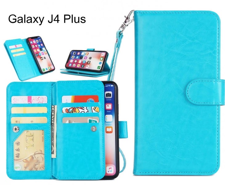 Galaxy J4 Plus Case triple wallet leather case 9 card slots Carousel 1