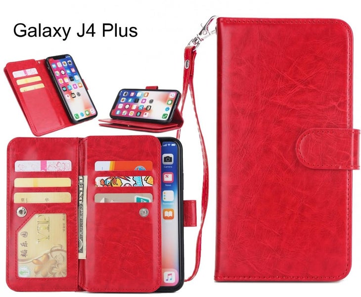 Galaxy J4 Plus Case triple wallet leather case 9 card slots Carousel 1