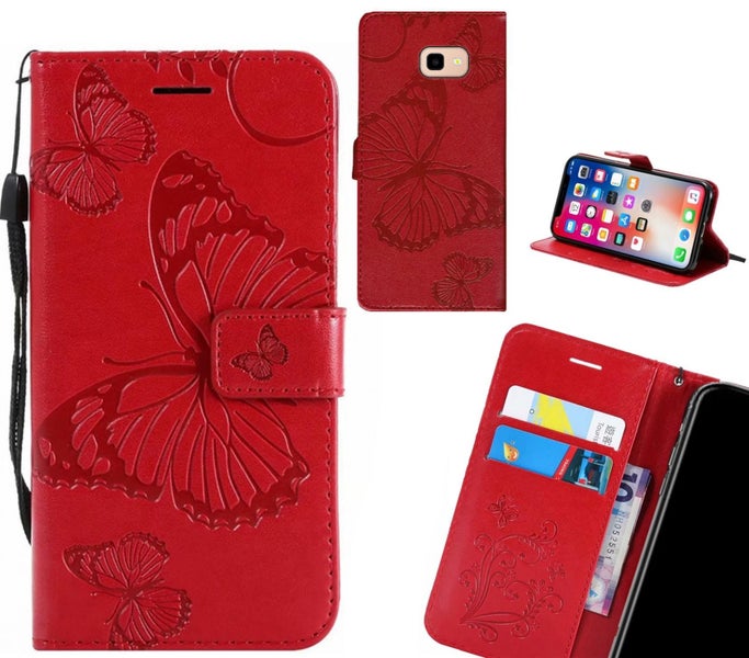 Galaxy J4 Plus case Embossed Butterfly Wallet Leather Case Carousel 1
