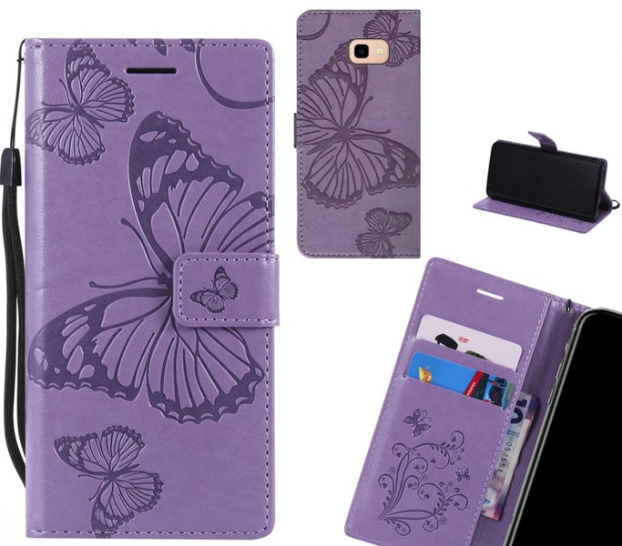 Galaxy J4 Plus case Embossed Butterfly Wallet Leather Case Carousel 1