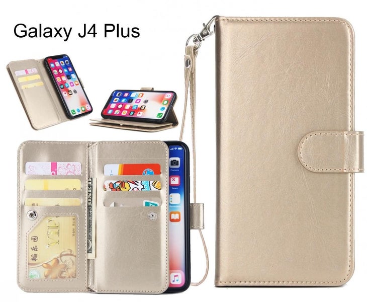 Galaxy J4 Plus Case triple wallet leather case 9 card slots Carousel 1