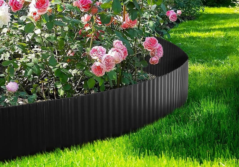 Garden Landscape Edging 20mx30cm Lawn Border Flower Bed DIY Carbon Steel Carousel 1