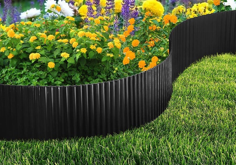 Garden Landscape Edging 20mx30cm Lawn Border Flower Bed DIY Carbon Steel Carousel 2