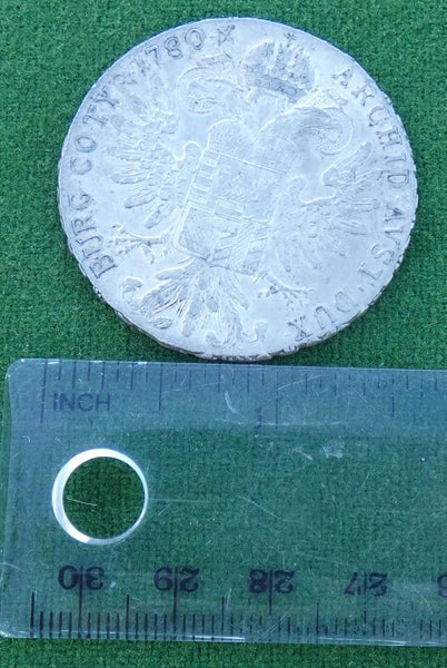 1780 Dated Austrian Maria Theresa THALER (MTT) 1 Oz. Solid SILVER Trade Coin Carousel 9