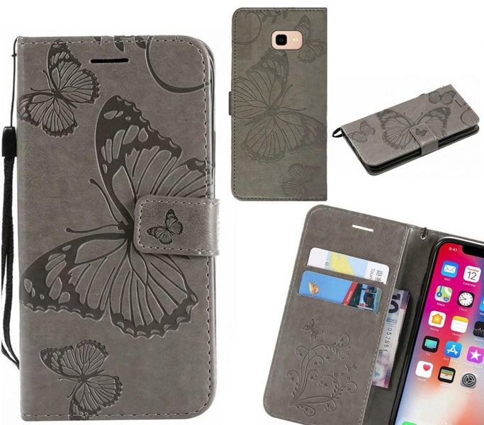 Galaxy J4 Plus case Embossed Butterfly Wallet Leather Case Carousel 1