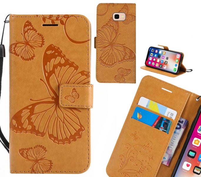 Galaxy J4 Plus case Embossed Butterfly Wallet Leather Case Carousel 1