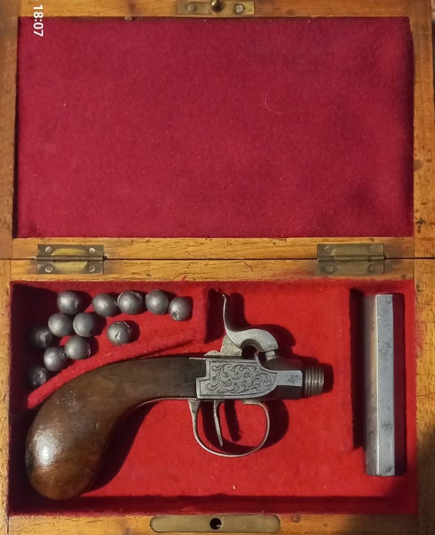 Antique Percussion Pistol c1810-1853 Belgium Carousel 2