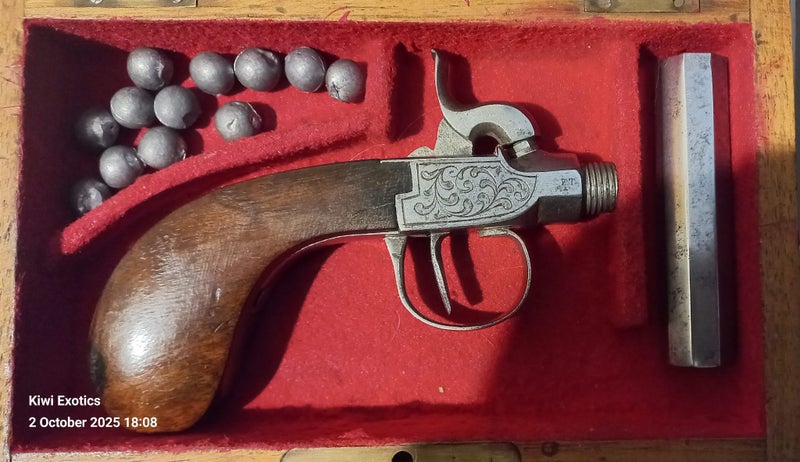 Antique Percussion Pistol c1810-1853 Belgium Carousel 1