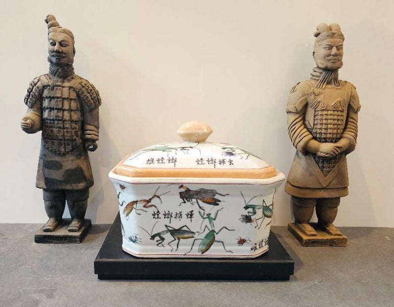 Antique Chinese Porcelain Tea Caddy? Possibly Late Qing or Early 20th Century. Carousel 2