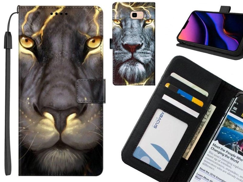 Galaxy J4 Plus case leather wallet case printed ID Carousel 1