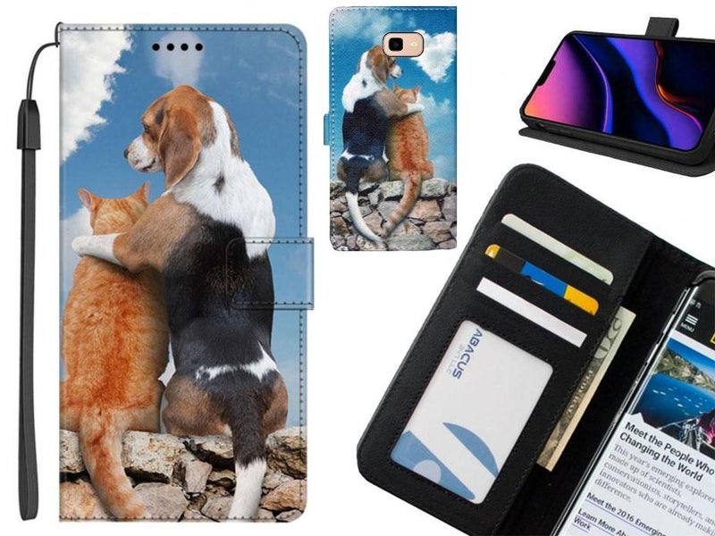 Galaxy J4 Plus case leather wallet case printed ID Carousel 1