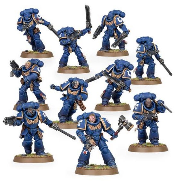 Warhammer 40,000 - Space Marines - 10x Multi-Part Assault Intercessors Carousel 1